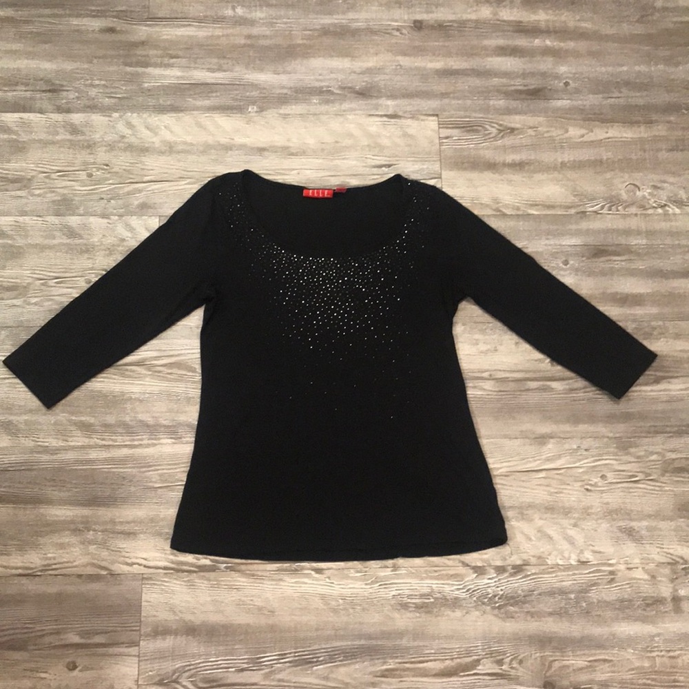 Elle Top With Black Sequins